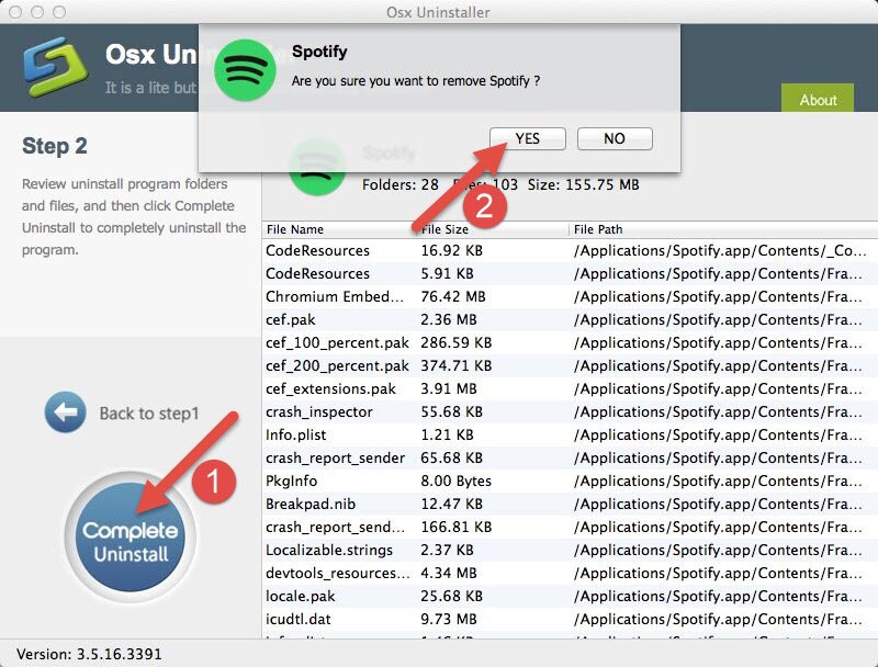 How to remove Spotify in Mac OS X—osxuninstaller.com