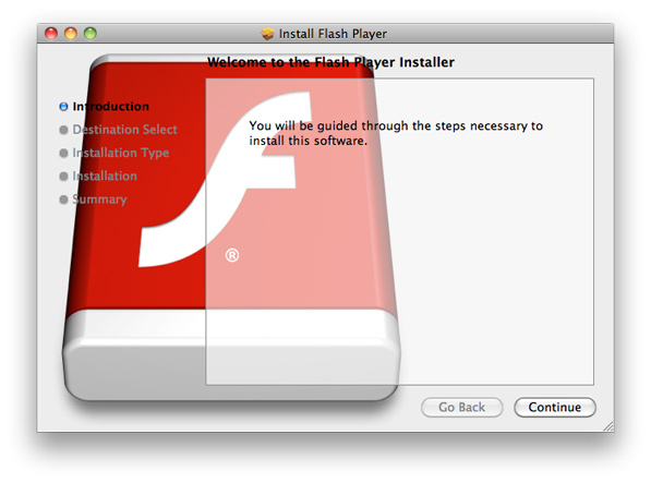 adobe flash player on itunes store for mac os x