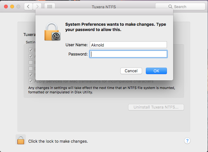 error 1 while launching tuxera ntfs for mac installer package