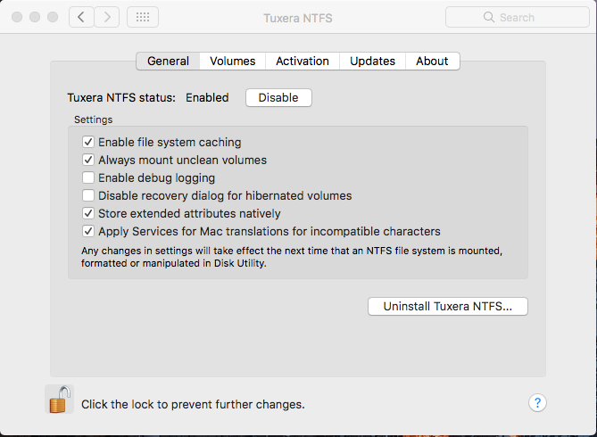 remove e reinstala tuxera ntfs for mac trial expired