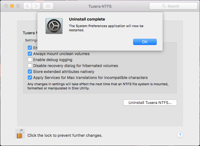 uninstall tuxera ntfs mac