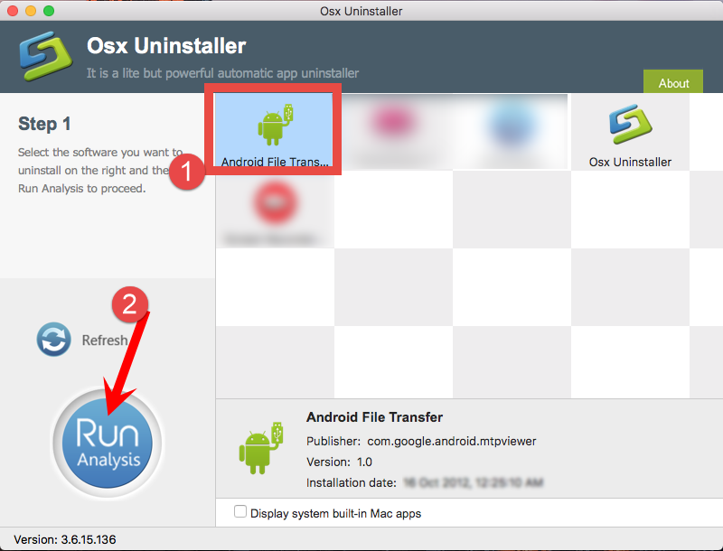 Uninstall Android File Transfer using Osx Uninstaller (1)