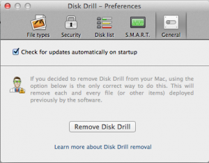 Disk Drill preference