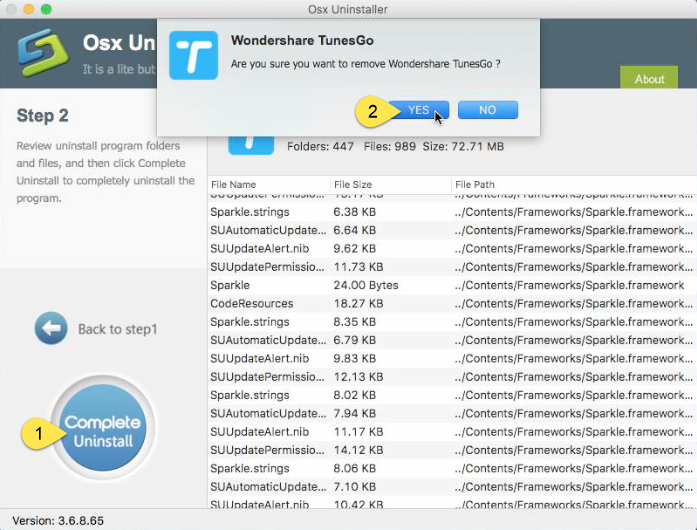 uninstall Wondershare TunesGo with Osx Uninstaller (9)