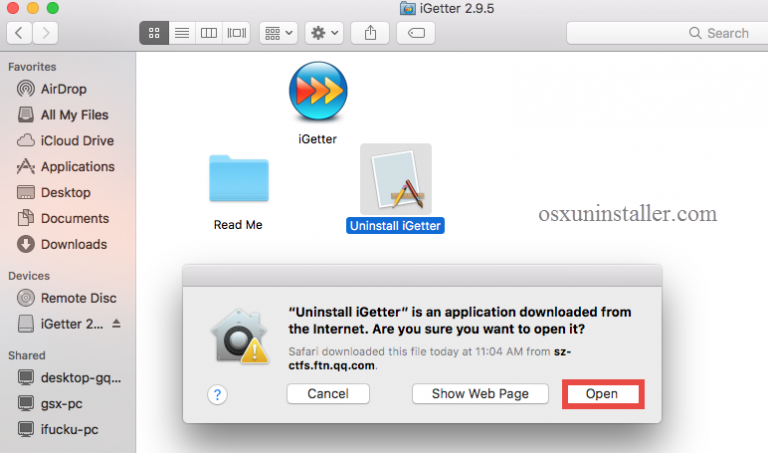 igetter and mac 10.13.6