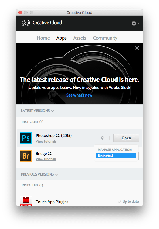 uninstall adobe creative cloud desktop app