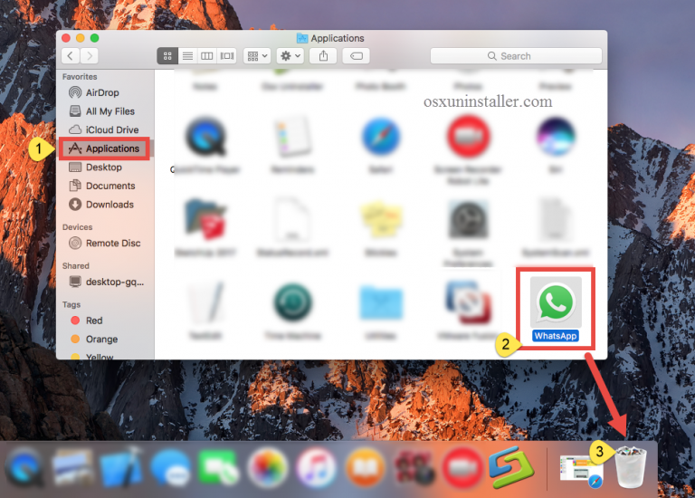 how to remove whatsapp from macbook