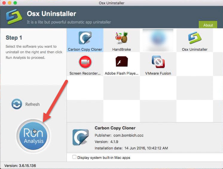remove Carbon Copy Cloner with Osx Uninstaller