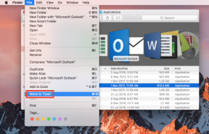 uninstall outlook for mac 2016