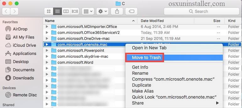 reinstall microsoft office onenote for mac