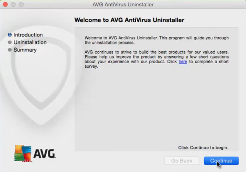 uninstall avg on mac