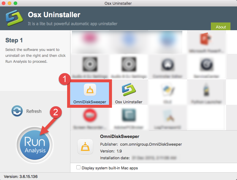 Uninstall OmniDiskSweeper with Osx Uninstaller (1)