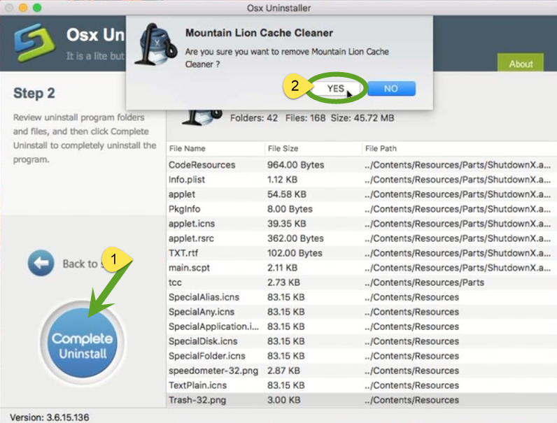 Uninstall Mountain Lion Cache Cleaner