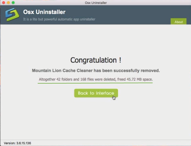 Uninstall Mountain Lion Cache Cleaner