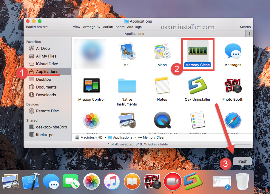 clean system storage mac