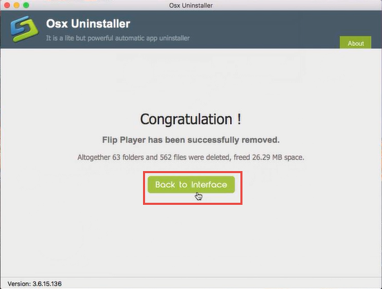 uninstall Flip Player for Mac step3