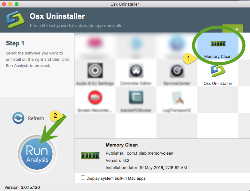 uninstall Memory Clean for Mac with Osx Uninstaller (1)