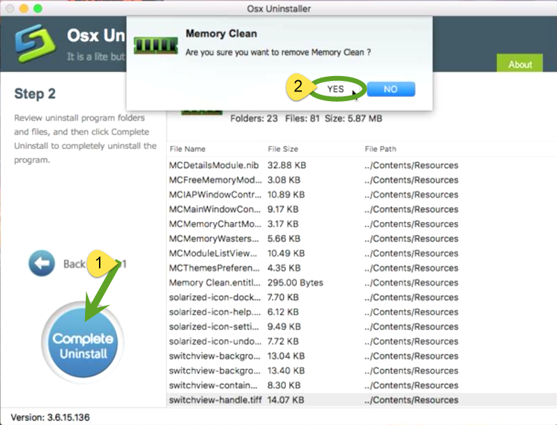 uninstall Memory Clean for Mac with Osx Uninstaller (2)