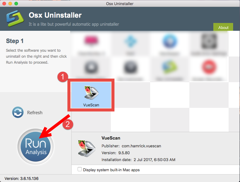 Uninstall VueScan for Mac using Osx Uninstaller (1)
