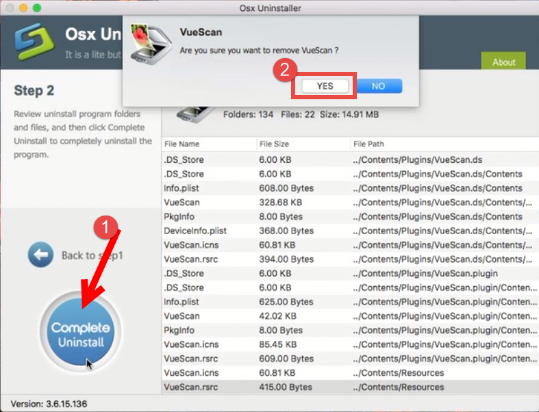 Uninstall VueScan for Mac using Osx Uninstaller (2)