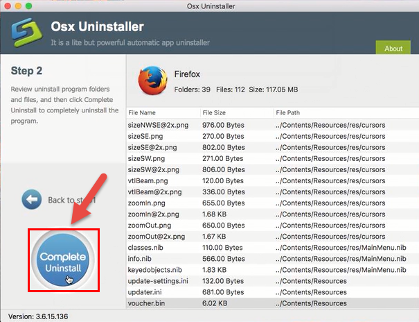 firefox uninstall mac os x