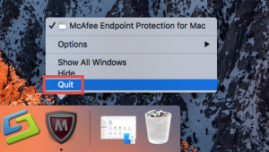 mcafee security endpoint failed uninstall