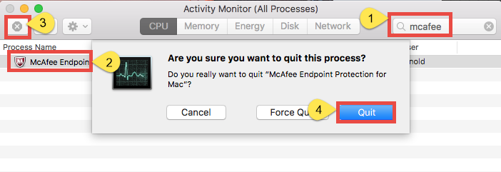 remove mcafee endpoint protection mac terminal