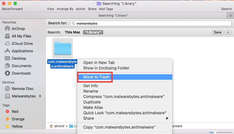 how to delete malwarebytes from mac