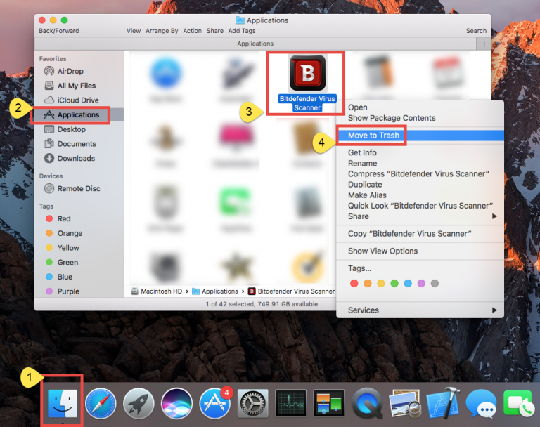 how to uninstall the new bitdefender antivirus for mac