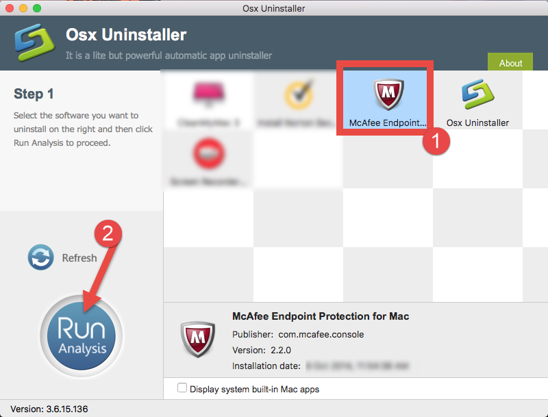 Uninstall McAfee Endpoint Protection with Osx Uninstaller (1)