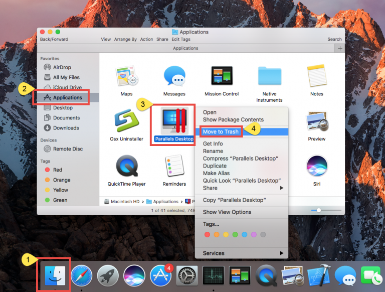 how to remove parallels vm from mac