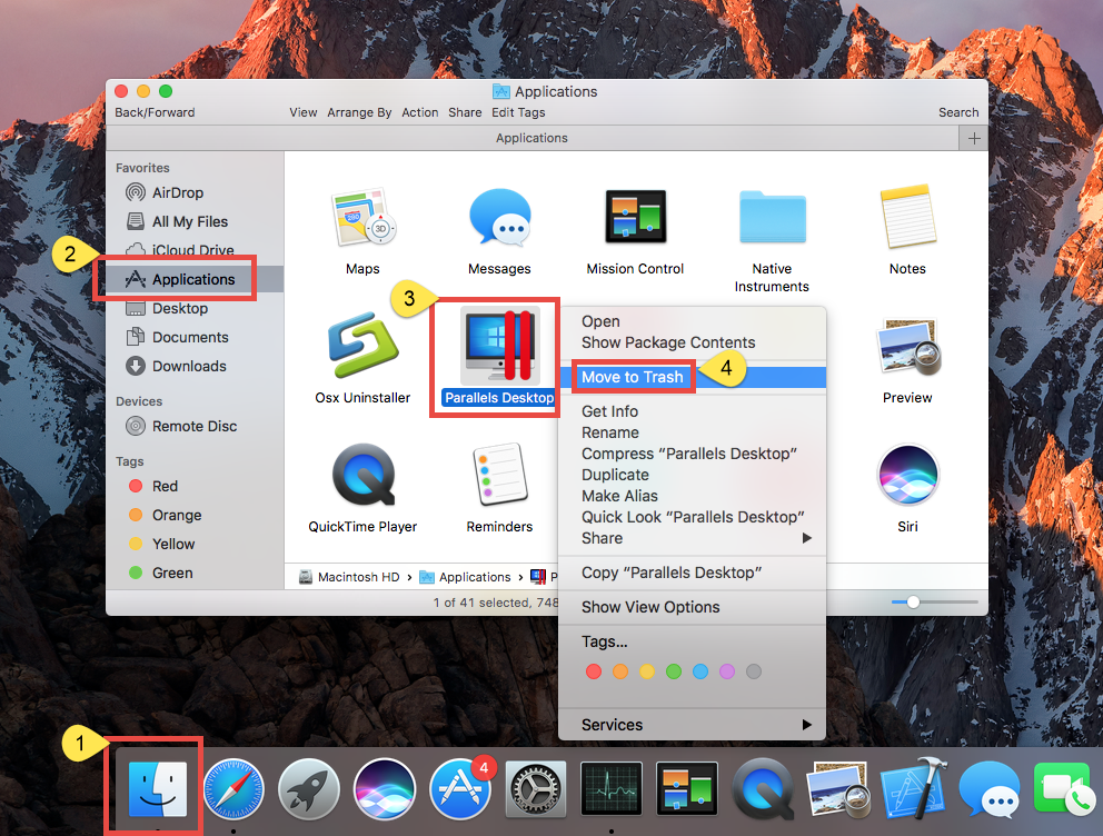 cannot uninstall parallels mac