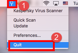 Uninstall Kaspersky Virus Scanner for Mac 