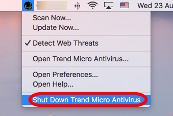 uninstall trend micro antivirus mac