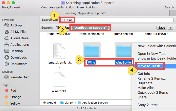 troubleshoot problems in wine on mac