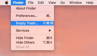 secure empty trash mac sierra