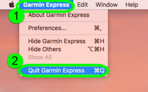 uninstall garmin express app