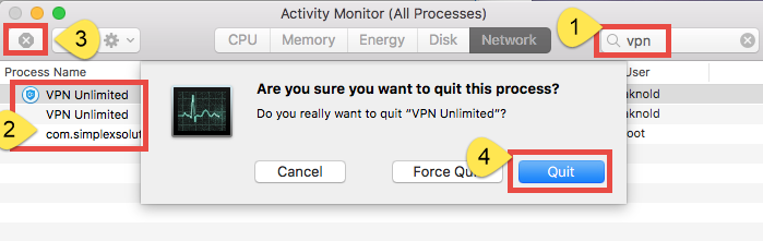 delete a vpn for mac