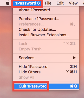 uninstalling 1password for mac