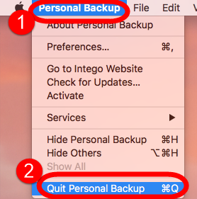  Remove Intego Personal Backup from Mac OS