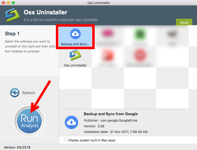 completely uninstall backup and sync for google on mac