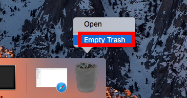 empty trash