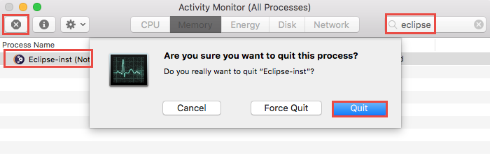 uninstall eclipse on mac