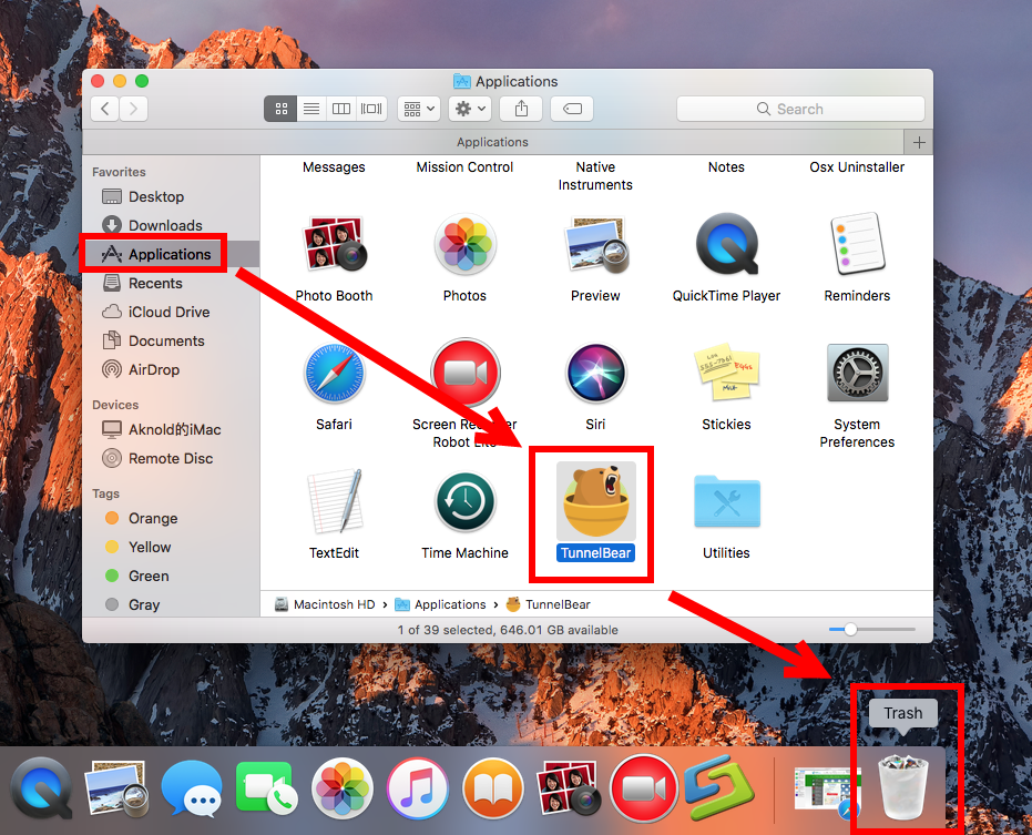 how to use tunnelbear on mac