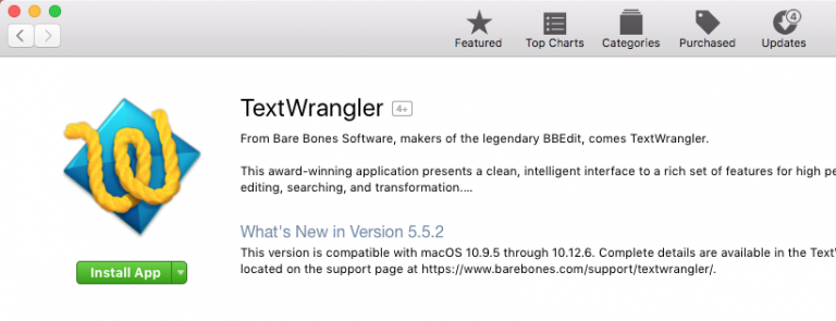 download textwrangler for mac os mojave