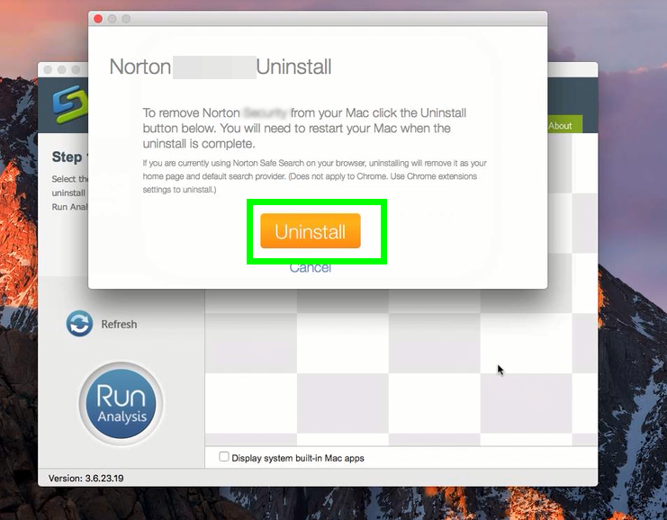 uninstall norton security scan removal tool