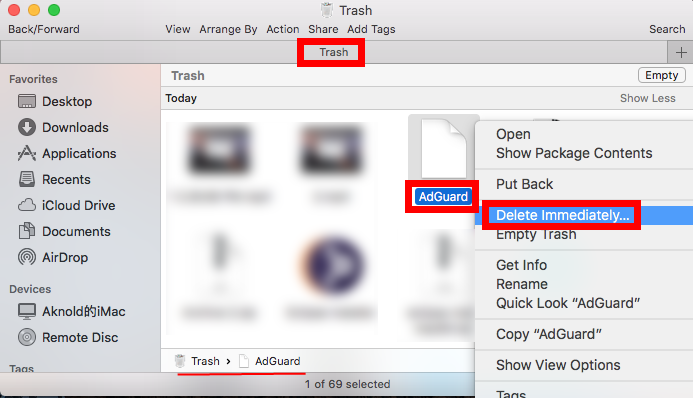 how to close adguard on mac