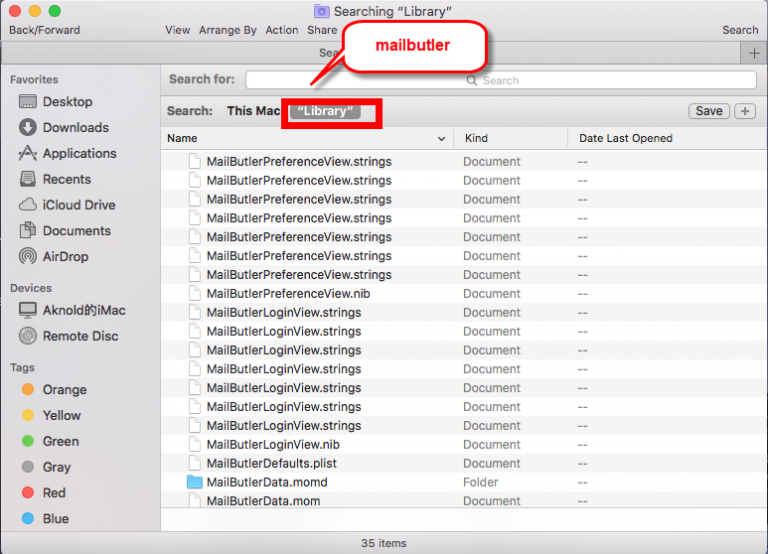 remove mailbutler mac mail