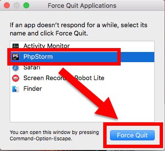 force quit phpstorm ubuntu