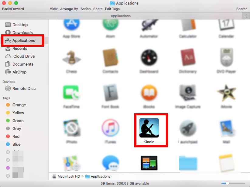 How to uninstall kindle from mac